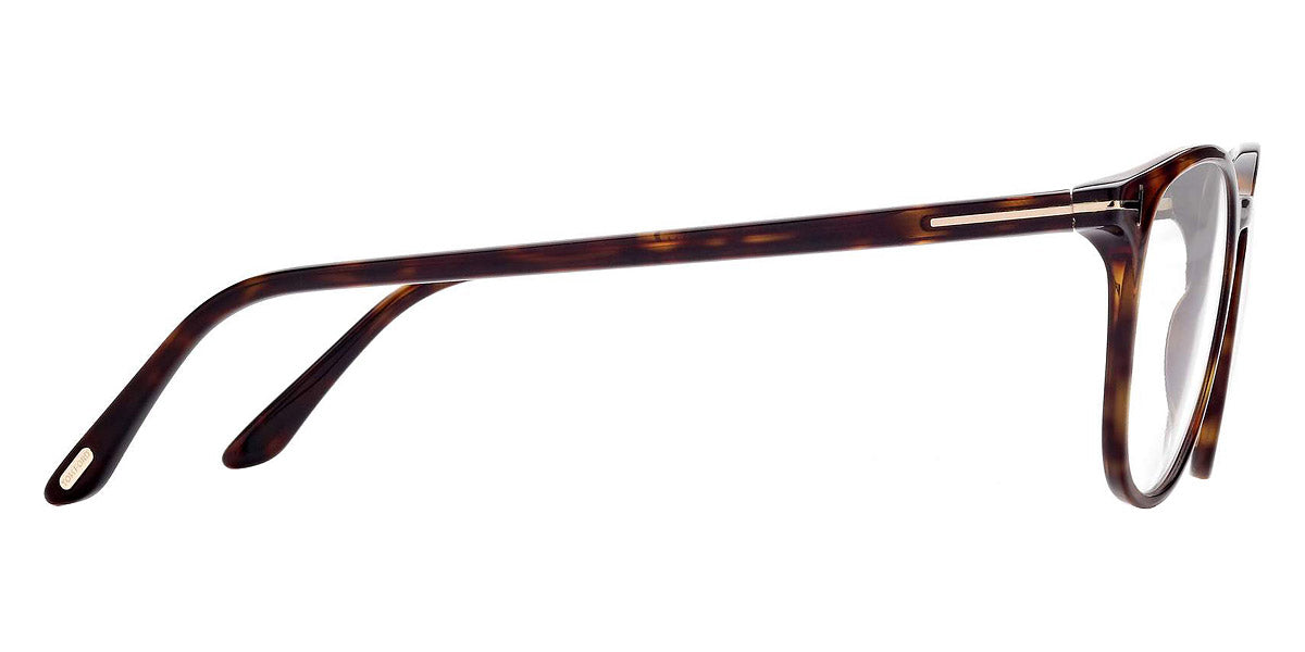 Tom Ford® FT5832-B FT5832-B 052 50 - 052 - Shiny Dark Havana, t" Logo / Blue Block Lenses" Eyeglasses