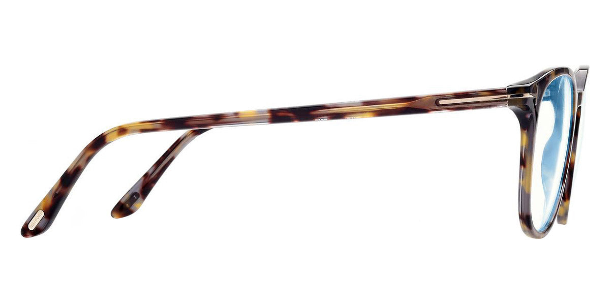 Tom Ford® FT5832-B FT5832-B 055 50 - 055 - Shiny Coloured Havana, t" Logo / Blue Block Lenses" Eyeglasses