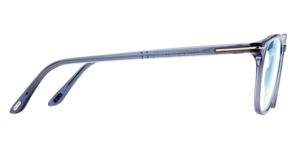Tom Ford® FT5832-B FT5832-B 090 50 - 090 - Shiny Transparent Blue, t" Logo / Blue Block Lenses" Eyeglasses