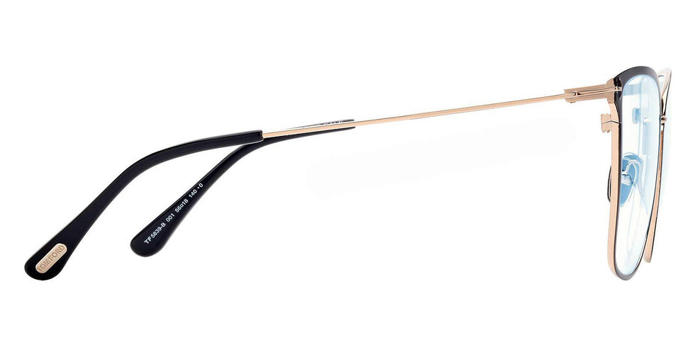 Tom Ford® FT5839-B FT5839-B 001 56 - 001 - Shiny Black, t" Logo / Blue Block Lenses" Eyeglasses