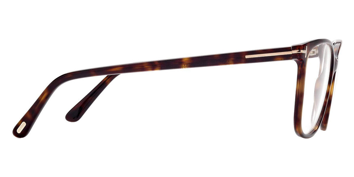 Tom Ford® FT5842-B FT5842-B 052 54 - 052 - Shiny Dark Havana, t" Logo / Blue Block Lenses" Eyeglasses