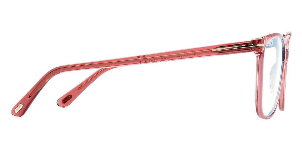 Tom Ford® FT5842-B FT5842-B 074 54 - 074 - Shiny Transparent Pink, t" Logo / Blue Block Lenses" Eyeglasses