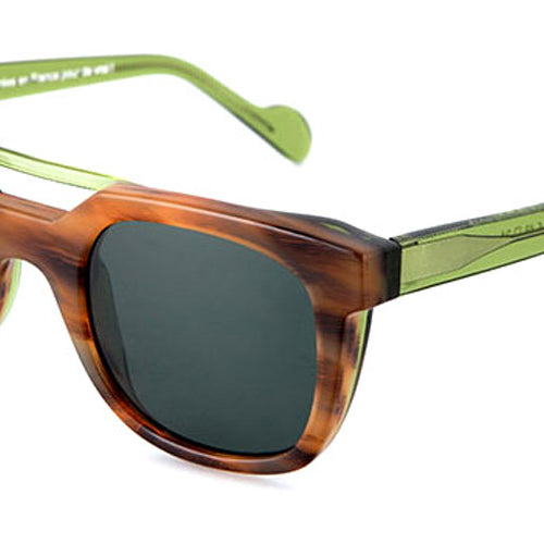 NaoNed® Greunvaen NAO Greunvaen CV1 50 - Horn and Green / Cristal Green Sunglasses