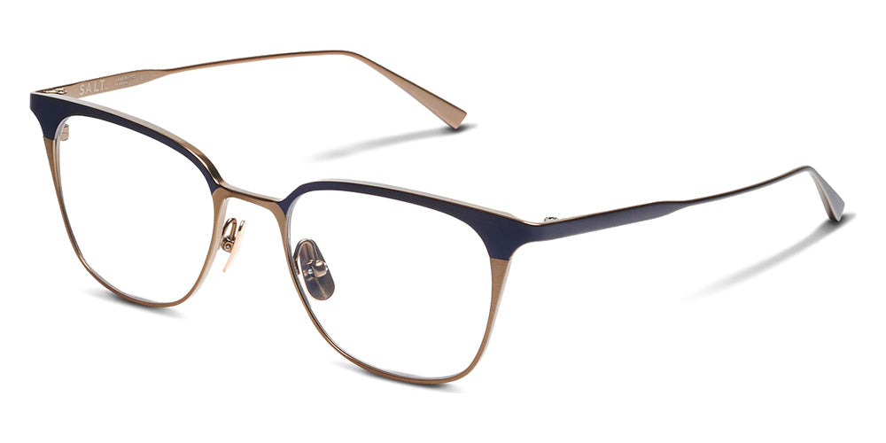 SALT.® HENDERSON RX SAL HENDERSON RX 001 52 - Indigo/Antique Gold Eyeglasses