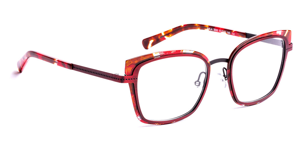 J.F. Rey® Imila JFR Imila 3000 51 - 3000 Flower Red/Brushed Red Eyeglasses