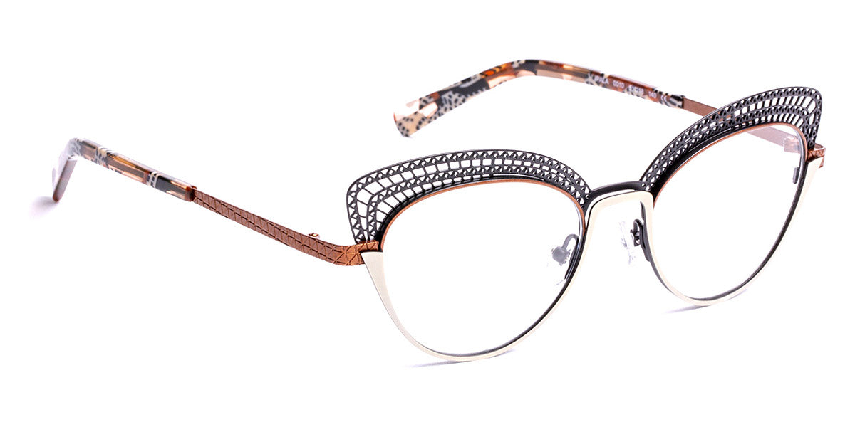 J.F. Rey® Ipala JFR Ipala 0010 51 - 0010 Ivory/Black/Brown Eyeglasses