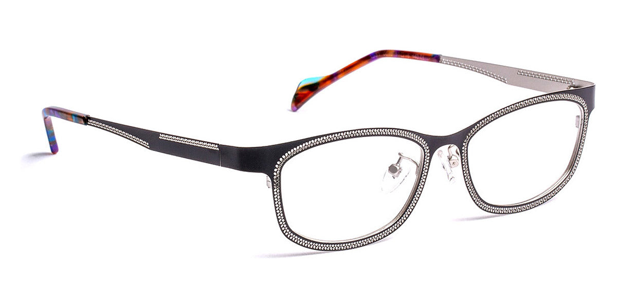 J.F. Rey® Issy JFR Issy 0010 51 - 0010 Black/Silver Eyeglasses