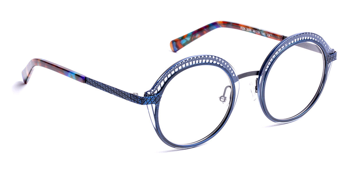 J.F. Rey® Itza JFR Itza 2035 48 - 2035 Blue/Brushed Blue Eyeglasses