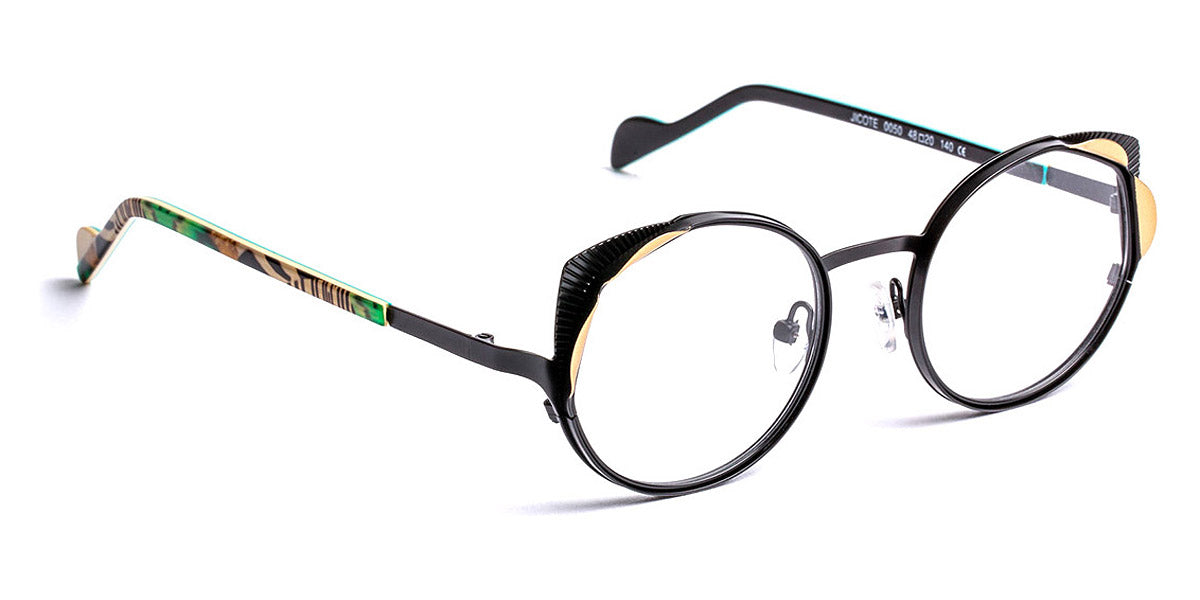 J.F. Rey® Jicote JFR Jicote 0050 48 - 0050 Black/Gold Eyeglasses