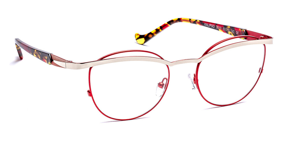 J.F. Rey® Kalipso JFR Kalipso 3010 50 - 3010 Red/Shiny Silver Eyeglasses