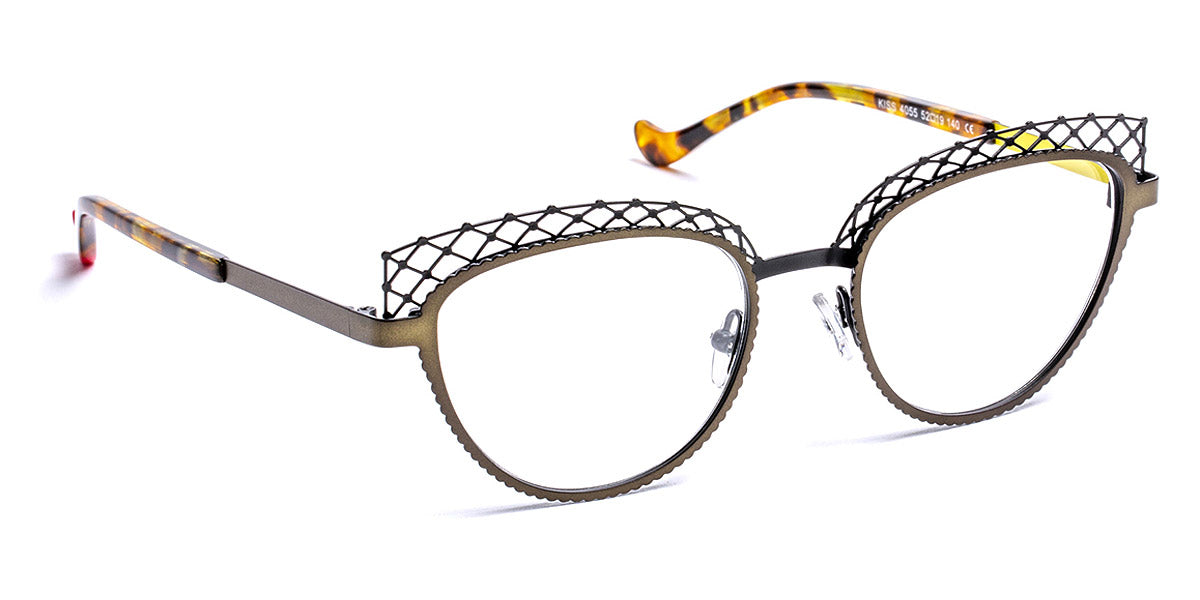 J.F. Rey® Kiss JFR Kiss 4055 52 - 4055 Khaki/Black/Neon Yellow Eyeglasses