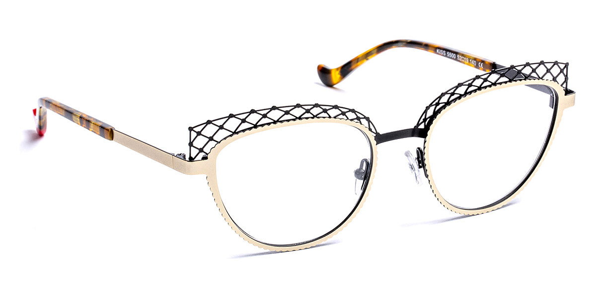 J.F. Rey® Kiss JFR Kiss 5500 52 - 5500 Satin Gold/Black Eyeglasses