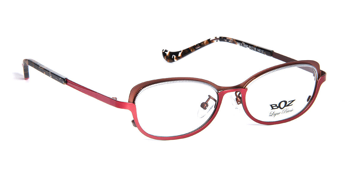 J.F. Rey® Laly JFR Laly 3090 51 - 3090 Red/Brown/Ruthenium Eyeglasses