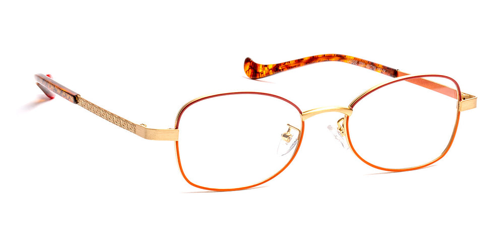 J.F. Rey® Lassie JFR Lassie 3091 49 - 3091 Red/Caramel/Brushed Gold Eyeglasses