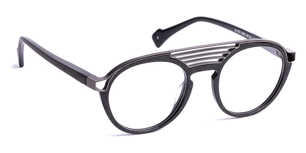 J.F. Rey® JF1470 JFR JF1470 0005 49 - 0005 Scratched Black/Gunmetal Eyeglasses