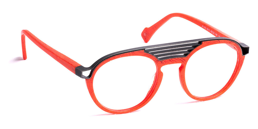 J.F. Rey® JF1470 JFR JF1470 6012 49 - 6012 Matte Orange/Antic Silver Eyeglasses