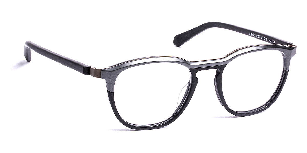 J.F. Rey® JF1475 JFR JF1475 4500 51 - 4500 Top Khaki/Bottom Matte Black/Metal Gunmetal Eyeglasses