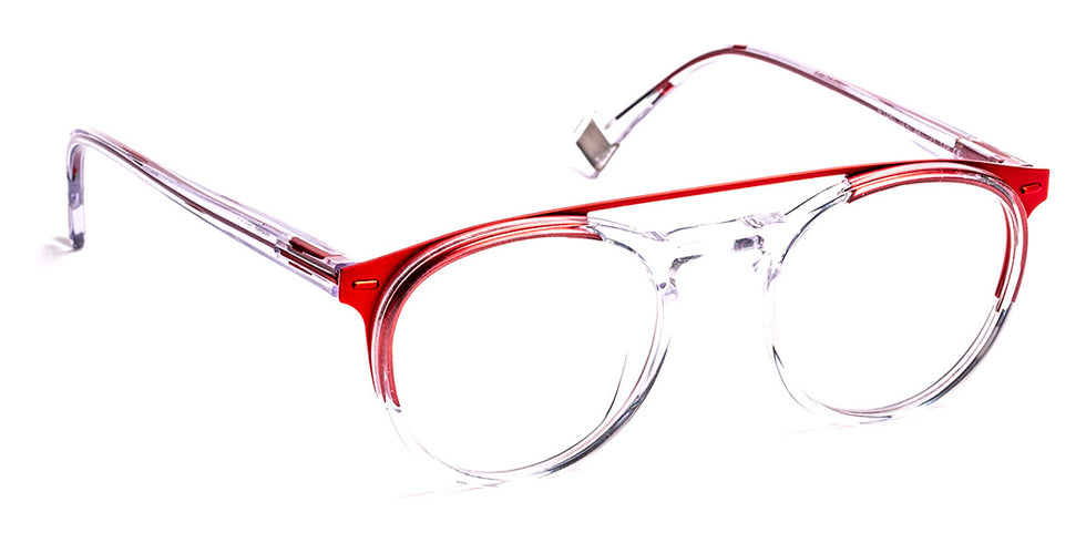 J.F. Rey® JF1480 JFR JF1480 1430 48 - 1430 Crystal/Red Eyeglasses