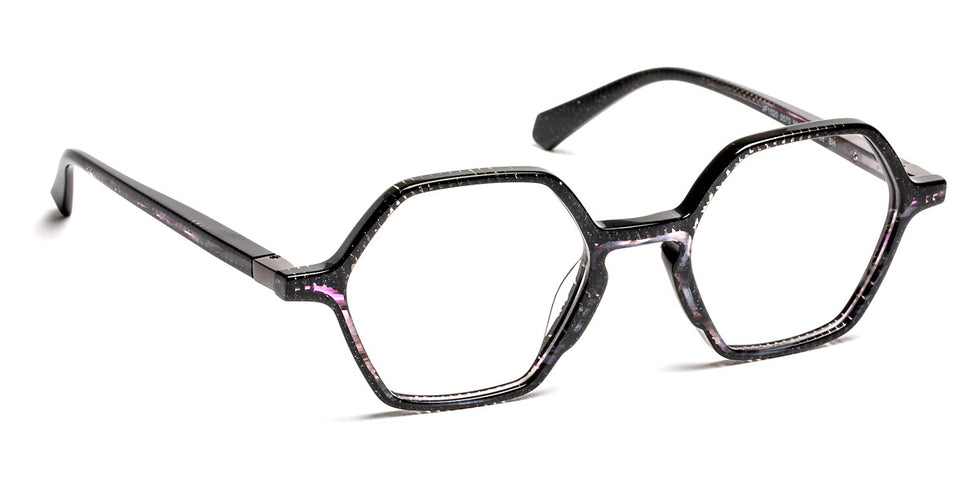 J.F. Rey® JF1520 JFR JF1520 0570 50 - 0570 Black Pixel/Purple Garden Eyeglasses