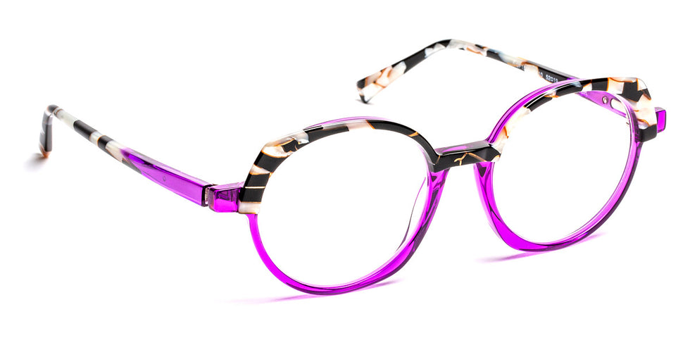 J.F. Rey® JF1523 JFR JF1523 7510 52 - 7510 Purple/Black White Eyeglasses