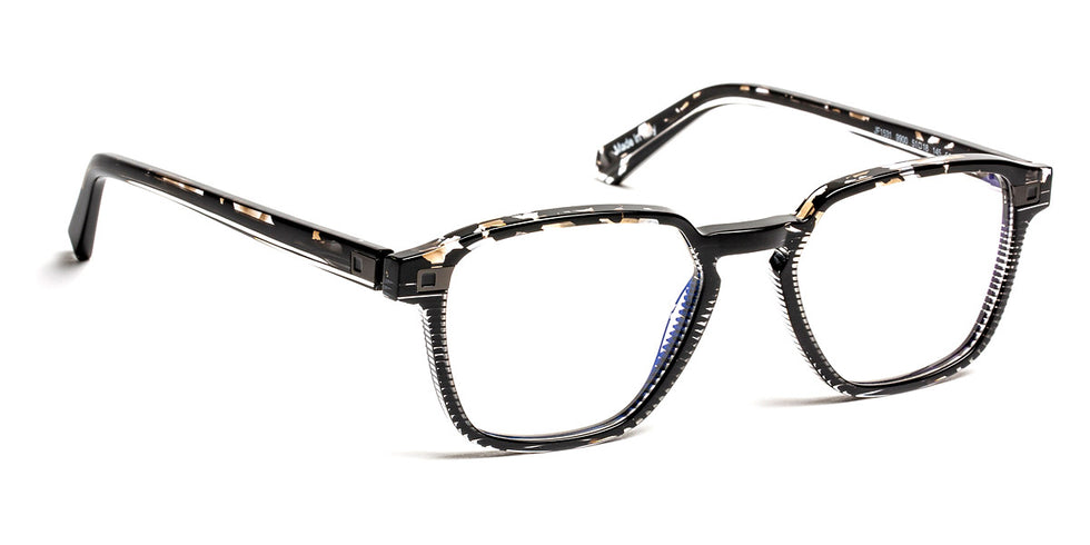 J.F. Rey® JF1531 JFR JF1531 9900 51 - 9900 Demi/Black and Crystal Striped Eyeglasses