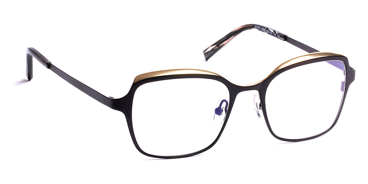 J.F. Rey® JF2781 JFR JF2781 0058 49 - 0058 Satin Black/Shiny Gold Eyeglasses