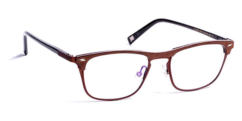 J.F. Rey® JF2784 JFR JF2784 9090 52 - 9090 Brown Leather/Brown/Metal Brown Eyeglasses