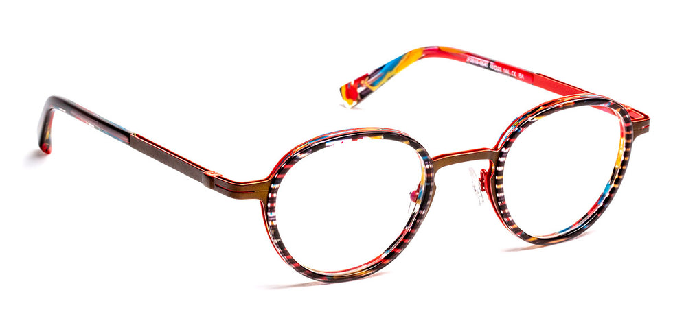 J.F. Rey® JF2819 JFR JF2819 0540 48 - 0540 Stripes Black/Red/Yellow/Khaki/Red Eyeglasses
