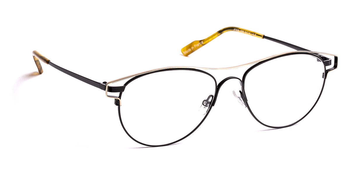 J.F. Rey® JF2829 JFR JF2829 0058 54 - 0058 Satined Black/Shiny Pink Gold Eyeglasses