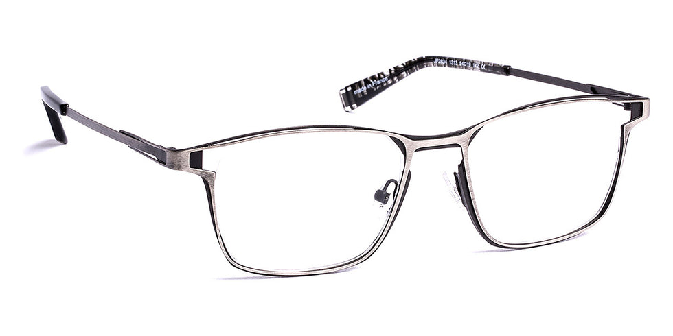 J.F. Rey® JF2834 JFR JF2834 1313 54 - 1313 Brushed Silver/Black Eyeglasses