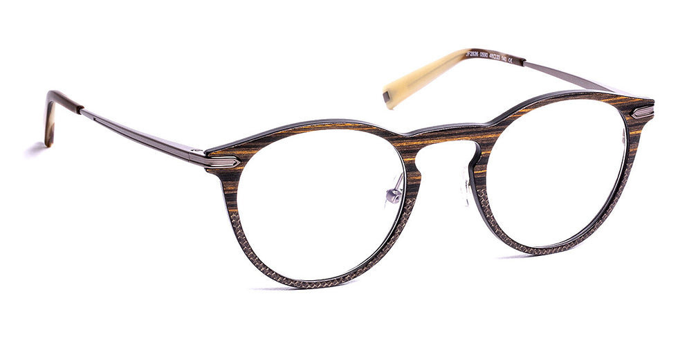 J.F. Rey® JF2836 JFR JF2836 0590 48 - 0590 Wood/Carbon Brown/Silver Eyeglasses