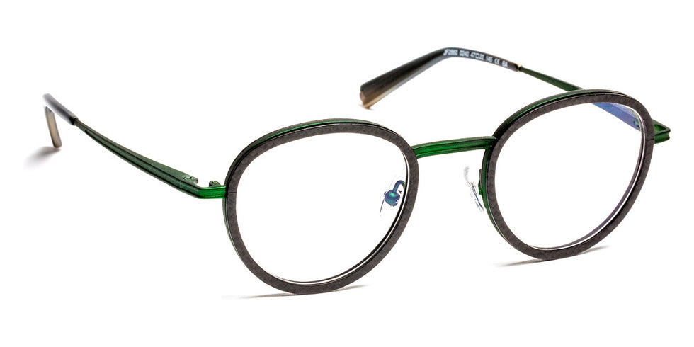 J.F. Rey® JF2860 JFR JF2860 0240 47 - 0240 Carbon/Fiber Glass Silver/Green Eyeglasses