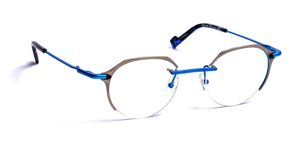 J.F. Rey® JF2865 JFR JF2865 1320 48 - 1320 Brushed Silver/Blue Klein Eyeglasses
