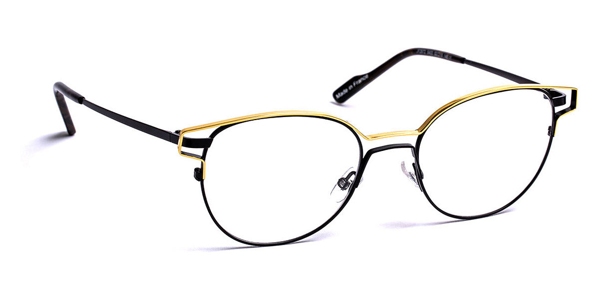 J.F. Rey® JF2872 JFR JF2872 5400 52 - 5400 Shiny Light Gold/Black Eyeglasses