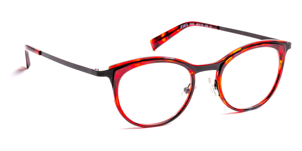 J.F. Rey® JF2873 JFR JF2873 3000 48 - 3000 Red Pearl/Satin Black Eyeglasses