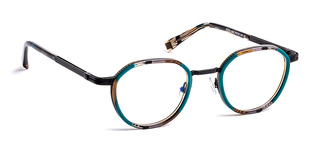 J.F. Rey® JF2876 JFR JF2876 4550 49 - 4550 Stripes Green/Brown/Gold Eyeglasses