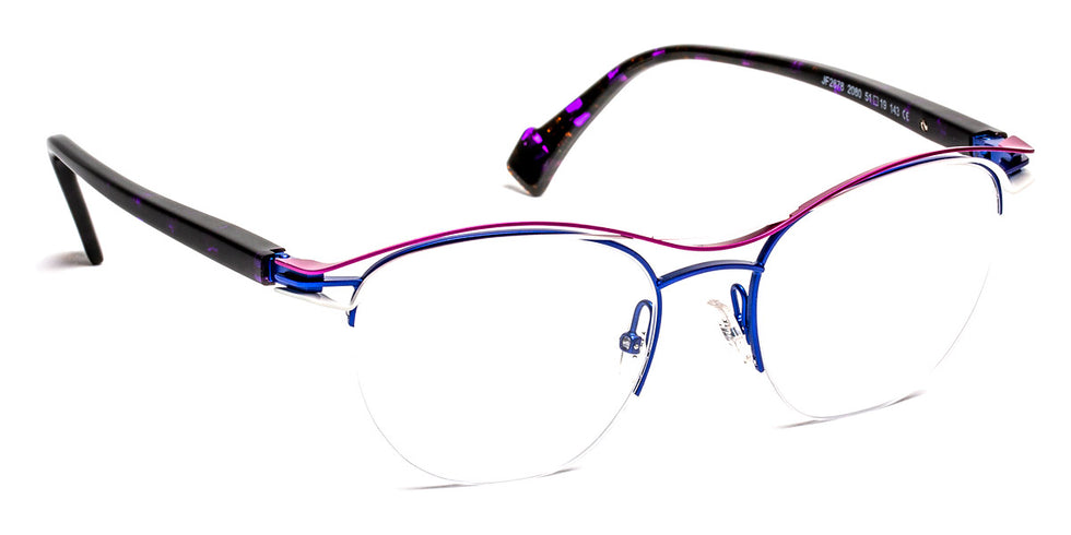 J.F. Rey® JF2878 JFR JF2878 B2080 51 - B2080 Blue/Fuchsia/White Eyeglasses