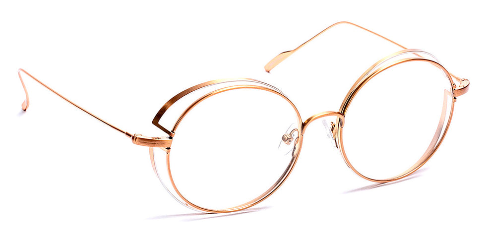 J.F. Rey® JF2885 JFR JF2885 5510 51 - 5510 Brushed Pink Gold/White Eyeglasses