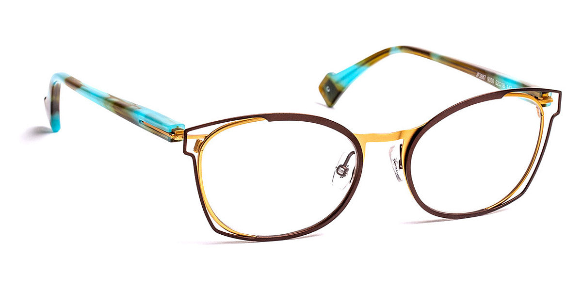 J.F. Rey® JF2887 JFR JF2887 9050 52 - 9050 Satined Brown/Satined Gold Eyeglasses