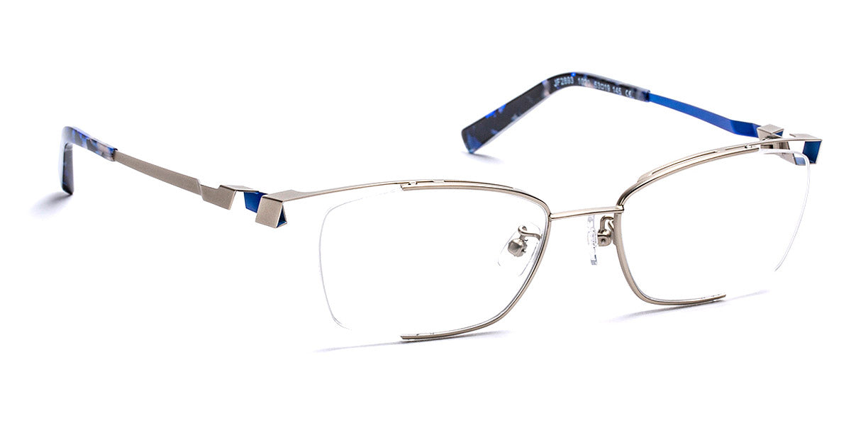J.F. Rey® JF2893 JFR JF2893 1020 53 - 1020 Silver/Blue Eyeglasses