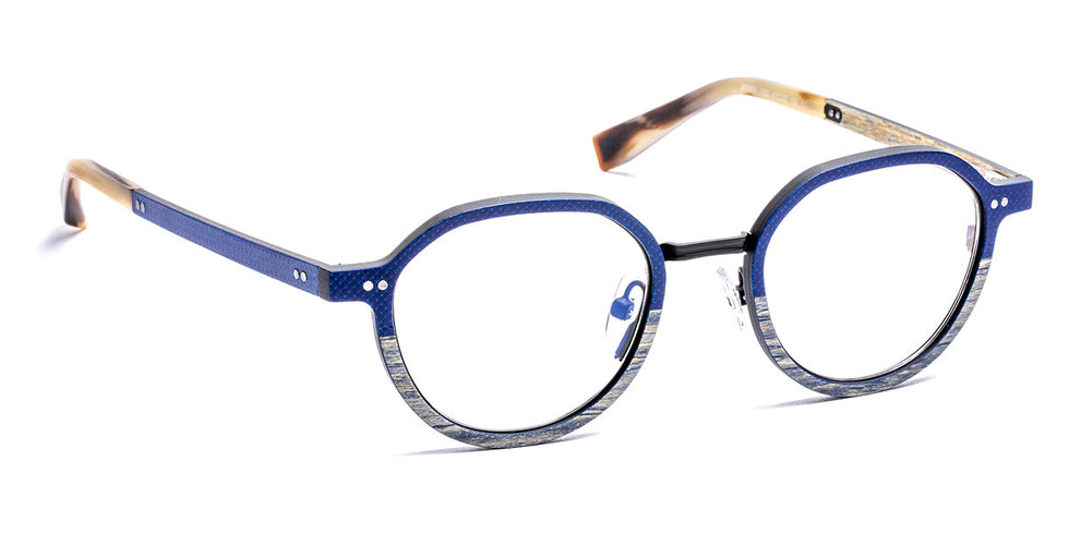 J.F. Rey® JF2901 JFR JF2901 1522 47 - 1522 Fiber Glass Blue/Wood/Black Eyeglasses
