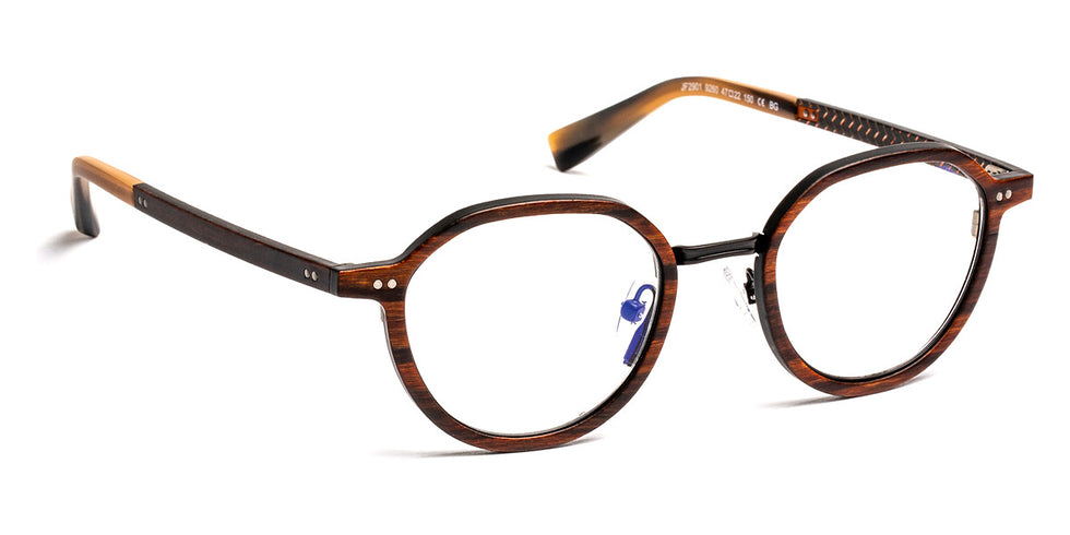 J.F. Rey® JF2901 JFR JF2901 9260 47 - 9260 Wood Brown/Fiber Glass Copper/Black Eyeglasses