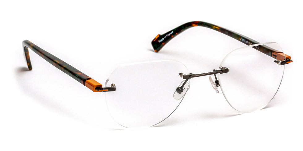 J.F. Rey® JF2902 JFR JF2902 B0560 50 - B0560 Gunmetal/Orange Eyeglasses