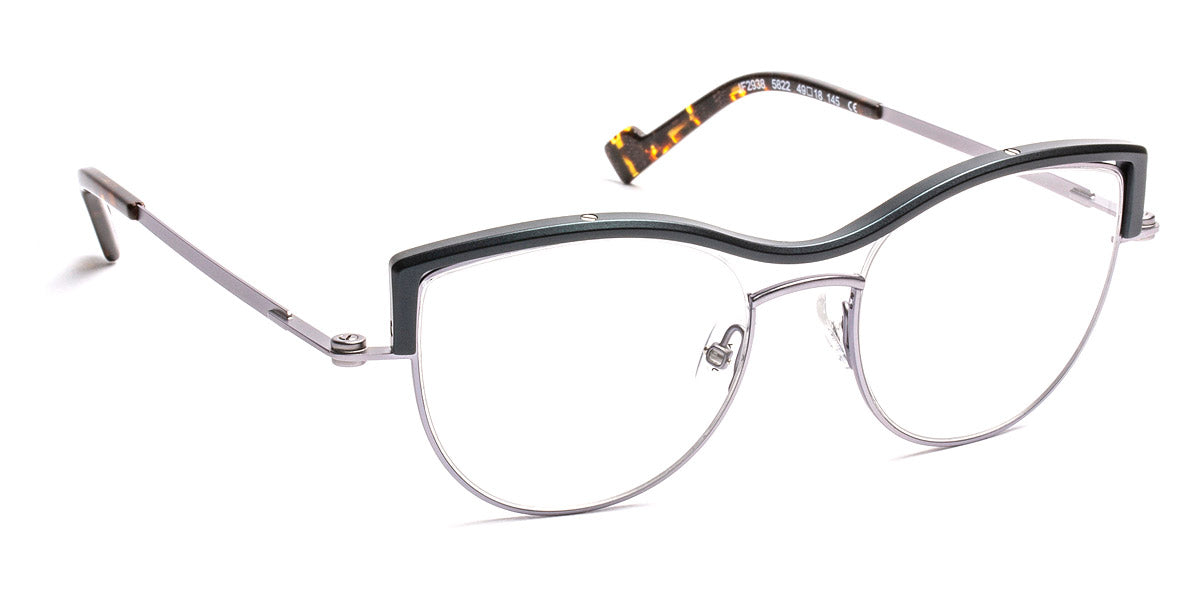 J.F. Rey® JF2938 JFR JF2938 5822 49 - 5822 Silver/Alu Top Blue Eyeglasses
