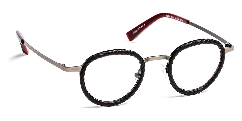 J.F. Rey® JF2944 JFR JF2944 1300 44 - 1300 Brushed Silver/Black Eyeglasses