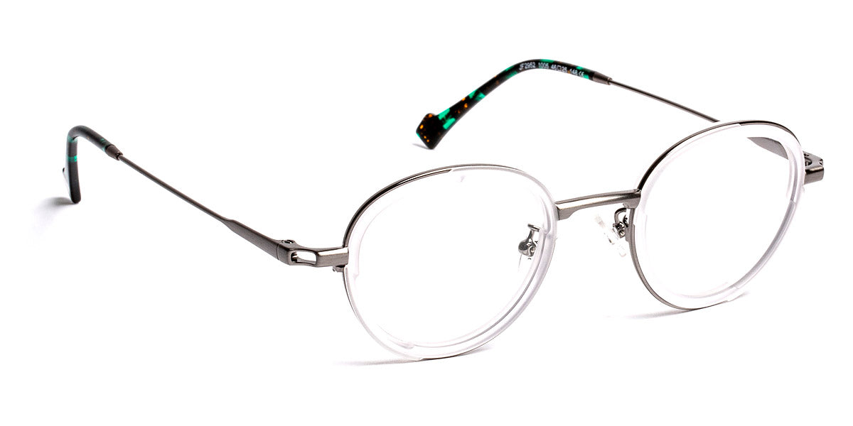 J.F. Rey® JF2952 JFR JF2952 1005 46 - 1005 Crystal/Ruthenium Eyeglasses