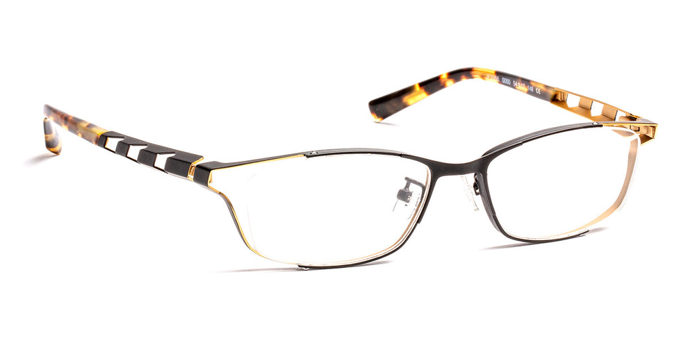 J.F. Rey® JF2956 JFR JF2956 0050 54 - 0050 Matte Black/Satin Gold Eyeglasses