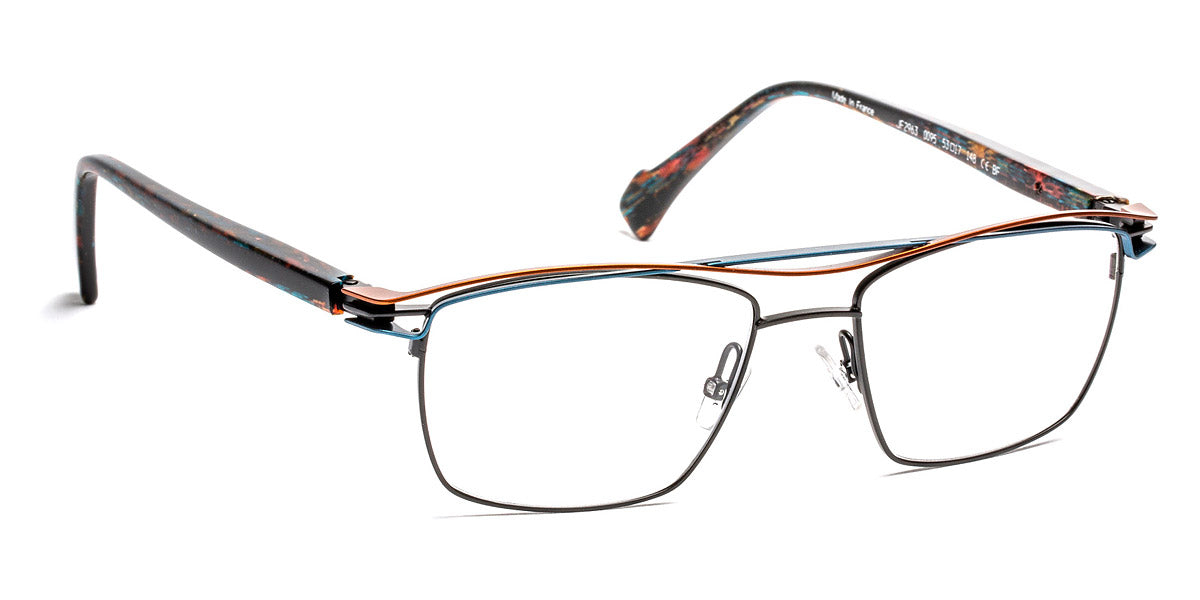 J.F. Rey® JF2963 JFR JF2963 0095 53 - 0095 Black/Toffee/Blue Gray Eyeglasses