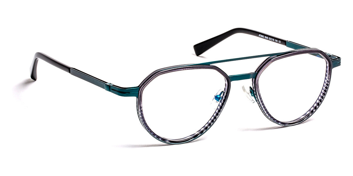 J.F. Rey® JF2965 JFR JF2965 0545 53 - 0545 Stripes Black/Green Eyeglasses
