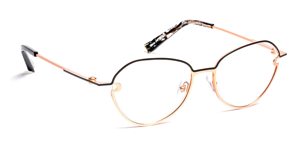 J.F. Rey® JF2969 JFR JF2969 0055 51 - 0055 Satin Black/Pink Gold Eyeglasses